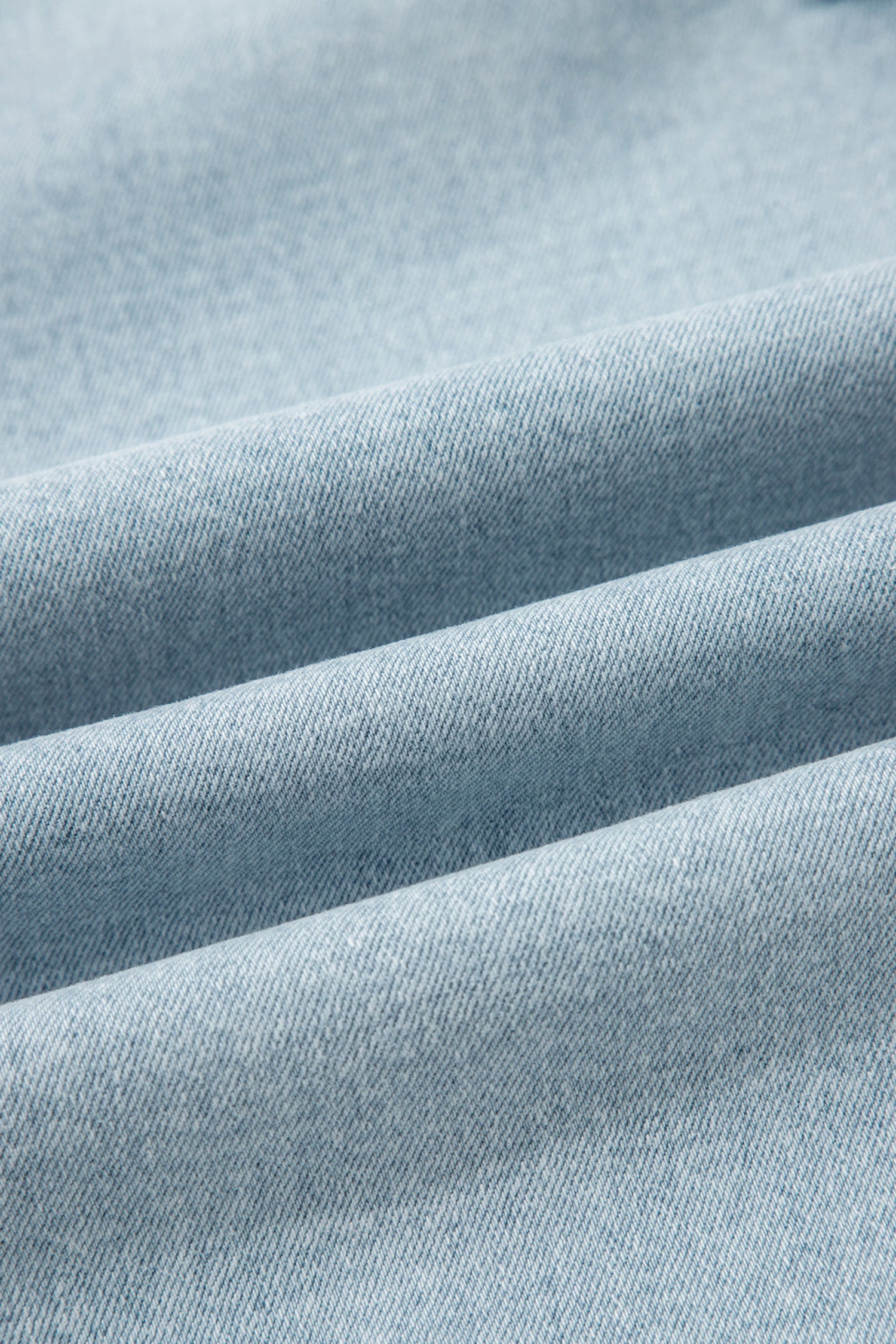 Sail Blue Frayed Cropped Barrel Jeans