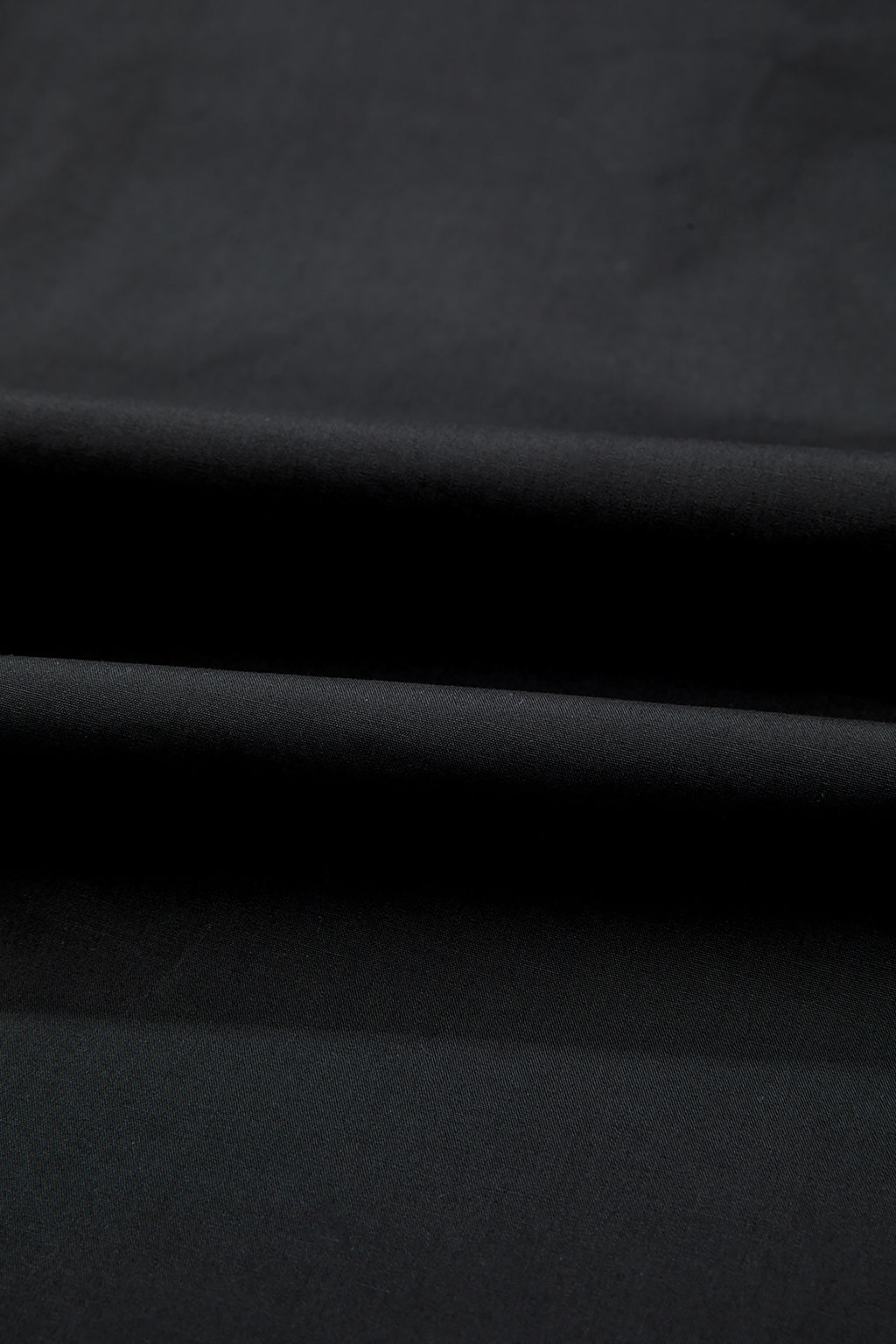 Black Short Puff Sleeve Contrast Embroidered Detail V Neck Blouse