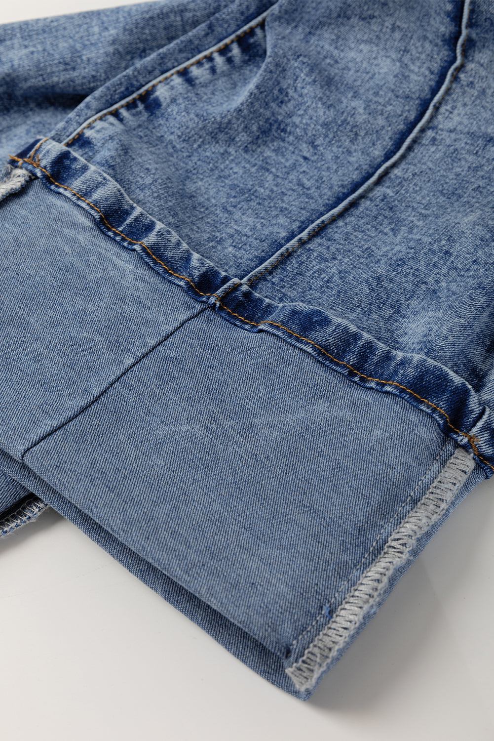 Myosotis Center Seam Straight High Waist Jeans