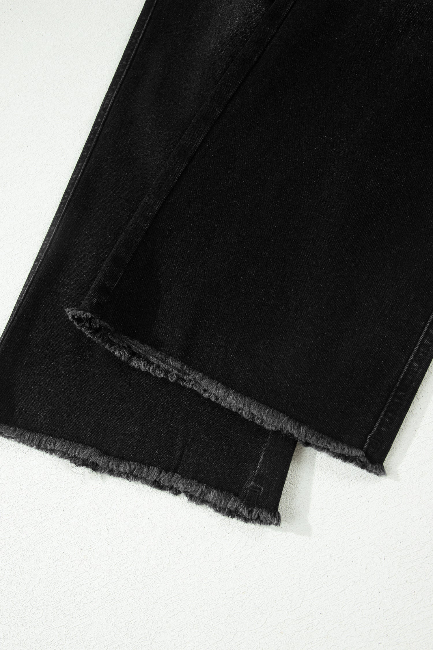 Sail Blue Frayed Cropped Barrel Jeans