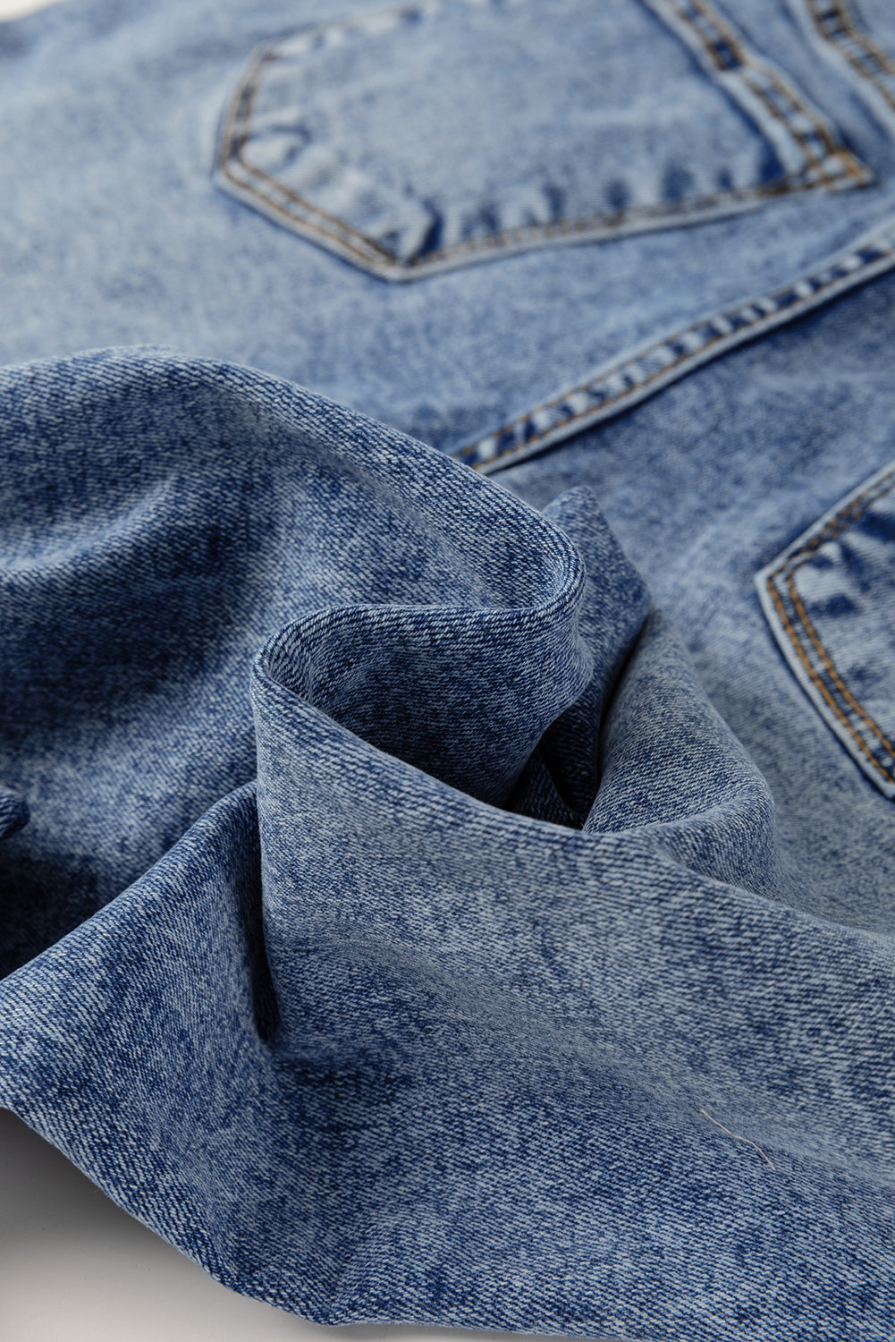 Myosotis Center Seam Straight High Waist Jeans