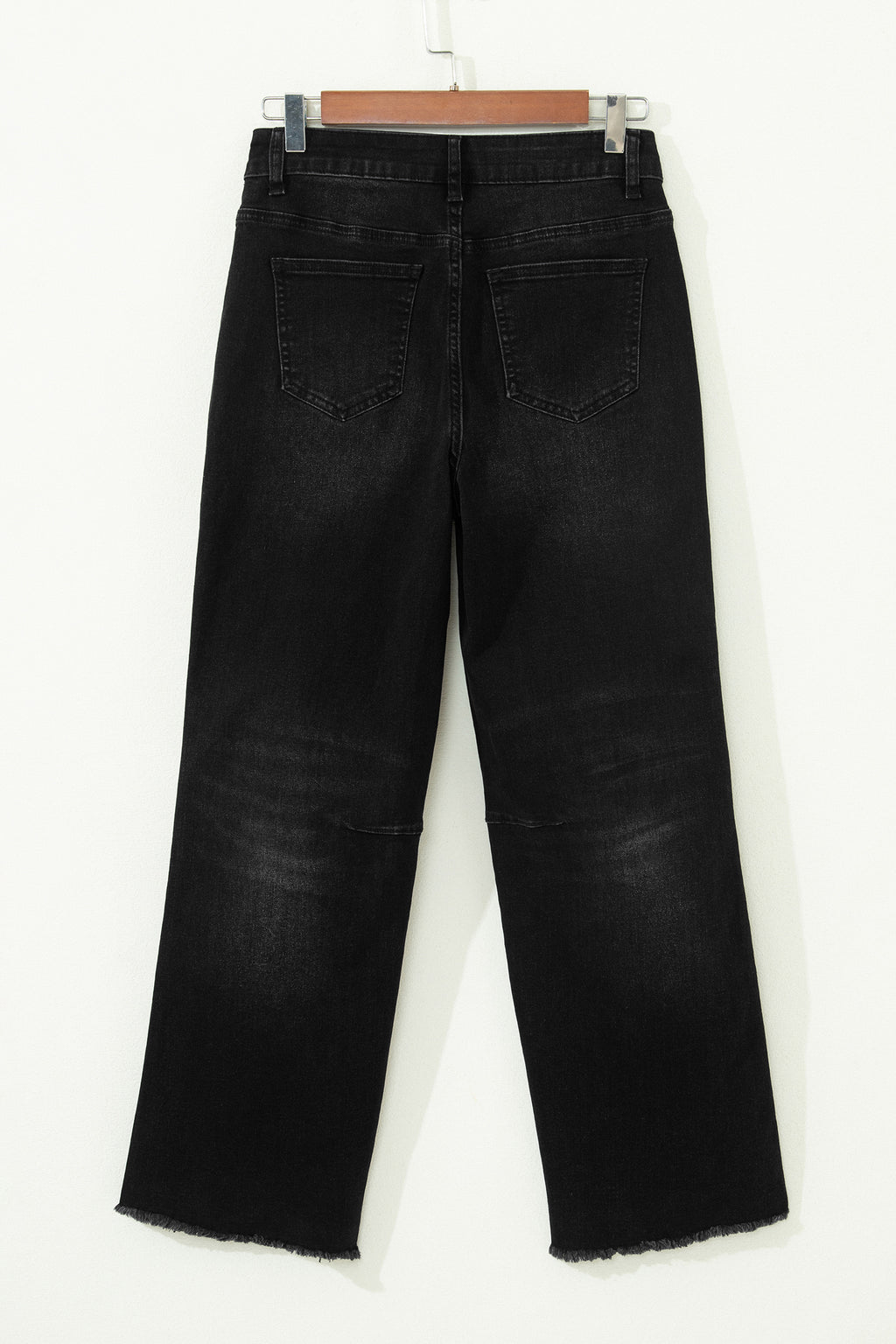 Sail Blue Frayed Cropped Barrel Jeans