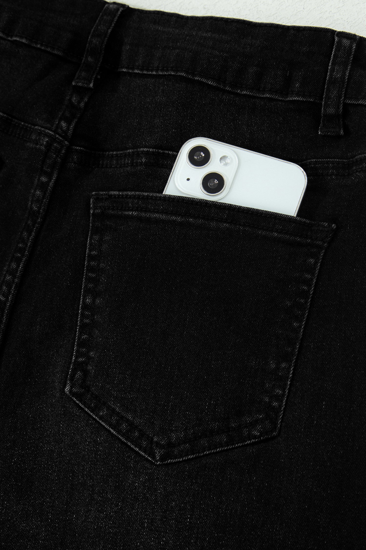 Sail Blue Frayed Cropped Barrel Jeans