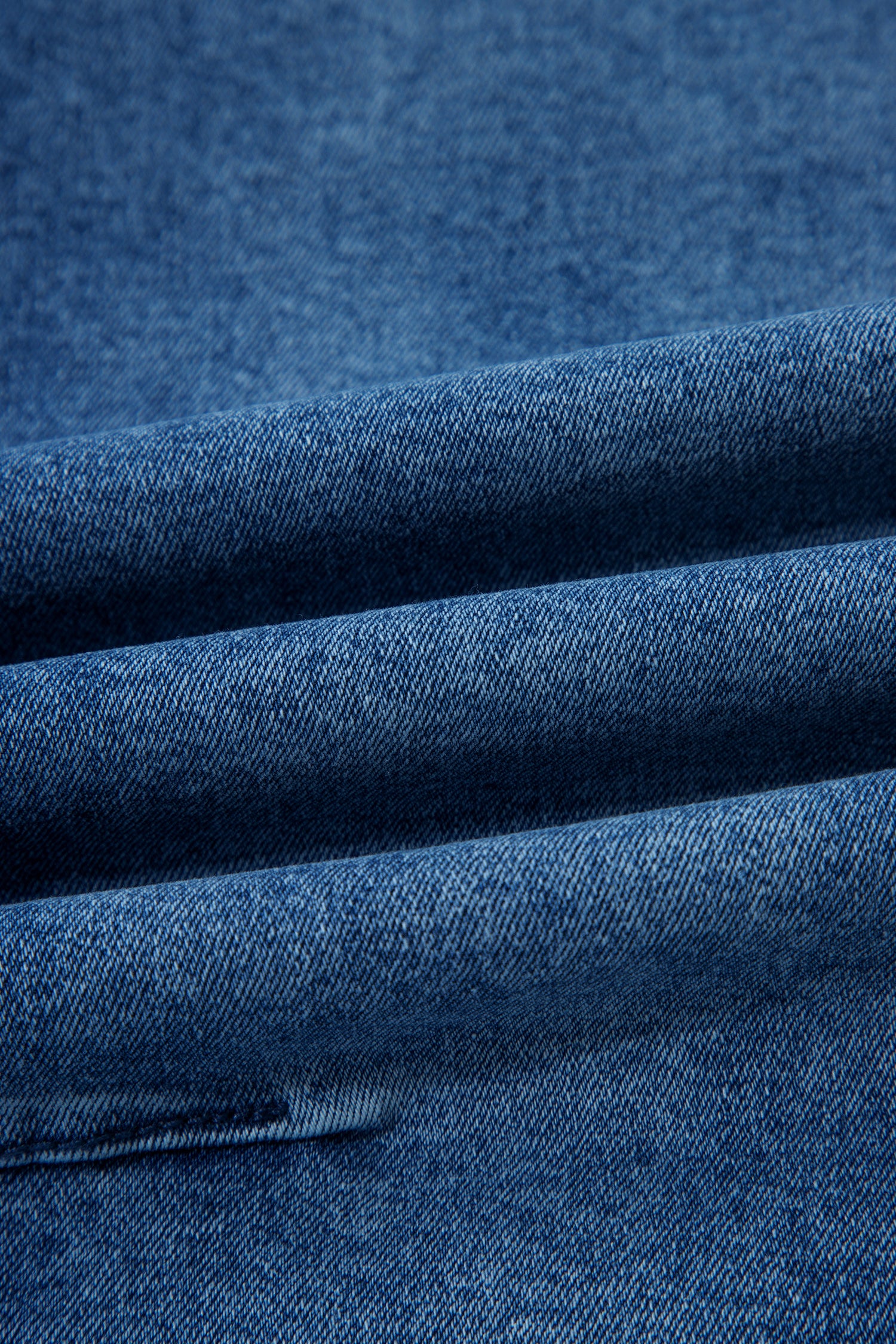 Sail Blue Frayed Cropped Barrel Jeans