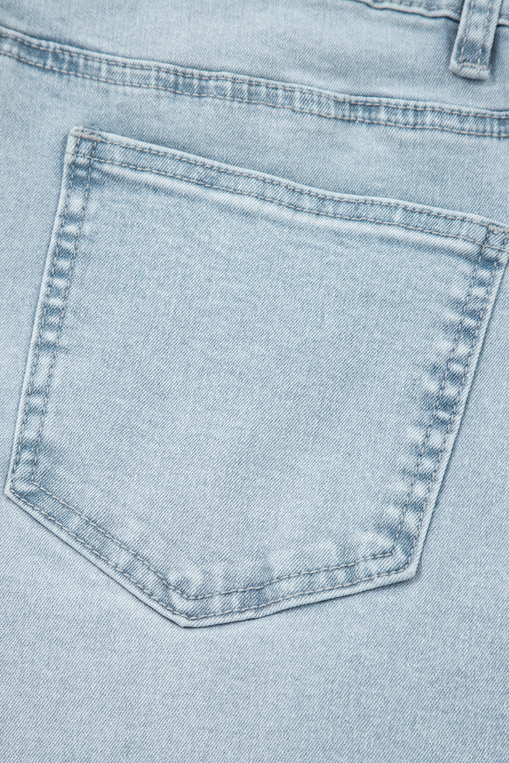 Sail Blue Frayed Cropped Barrel Jeans